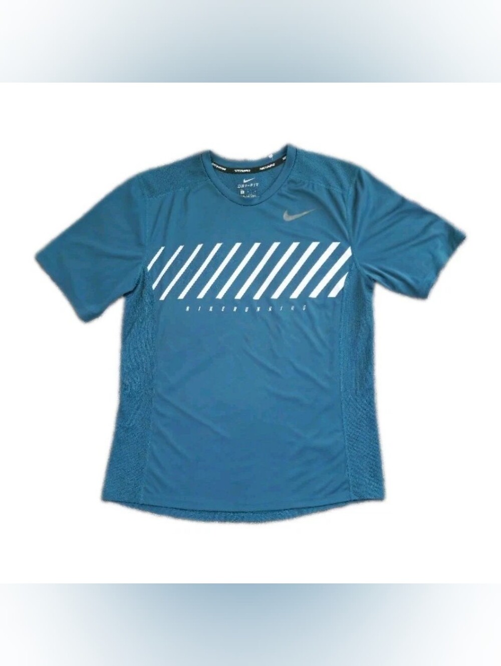 Nike Dri Fit Men's Dry Miler Slate / Silver Running Top (AJ4502-498) Sizes M